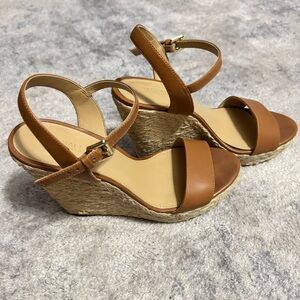 Michael Kors Brown Wedge Sandals